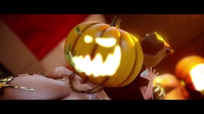 Exxxtra Hardcore Halloween Futanari Orgy Party