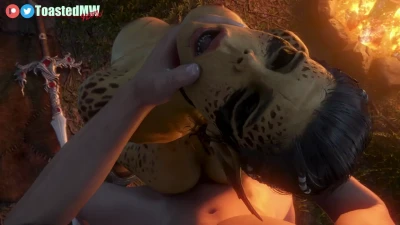 Lae'zel - Standing Fuck by the Camp Fire