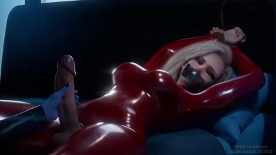 Futa Mercy Latex Handjob
