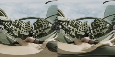 2B Riding Reverse Outdoors (Male POV VR)