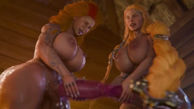 Sif and Thurd fuck Onahole
