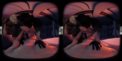2B - Sideways Cowgirl Riding on Top in POV